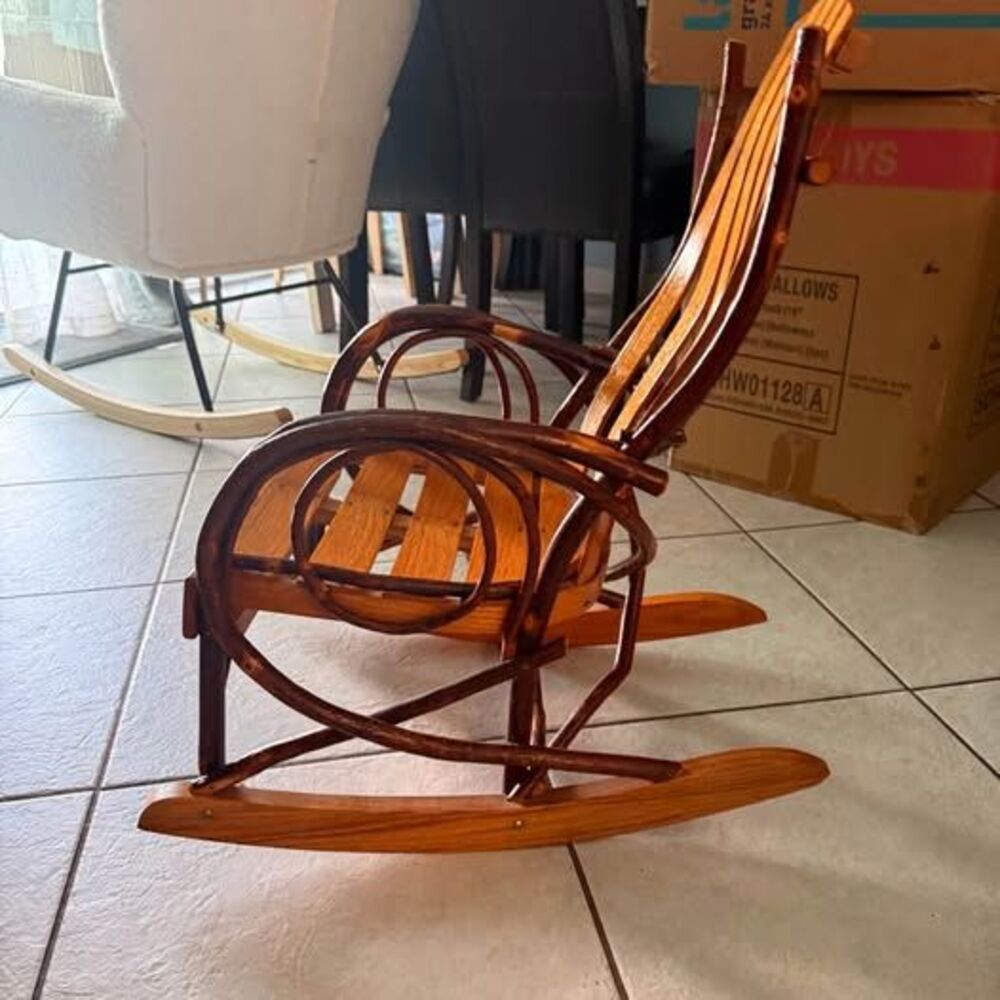 Rustic Bentwood Adirondack Rocking Chair